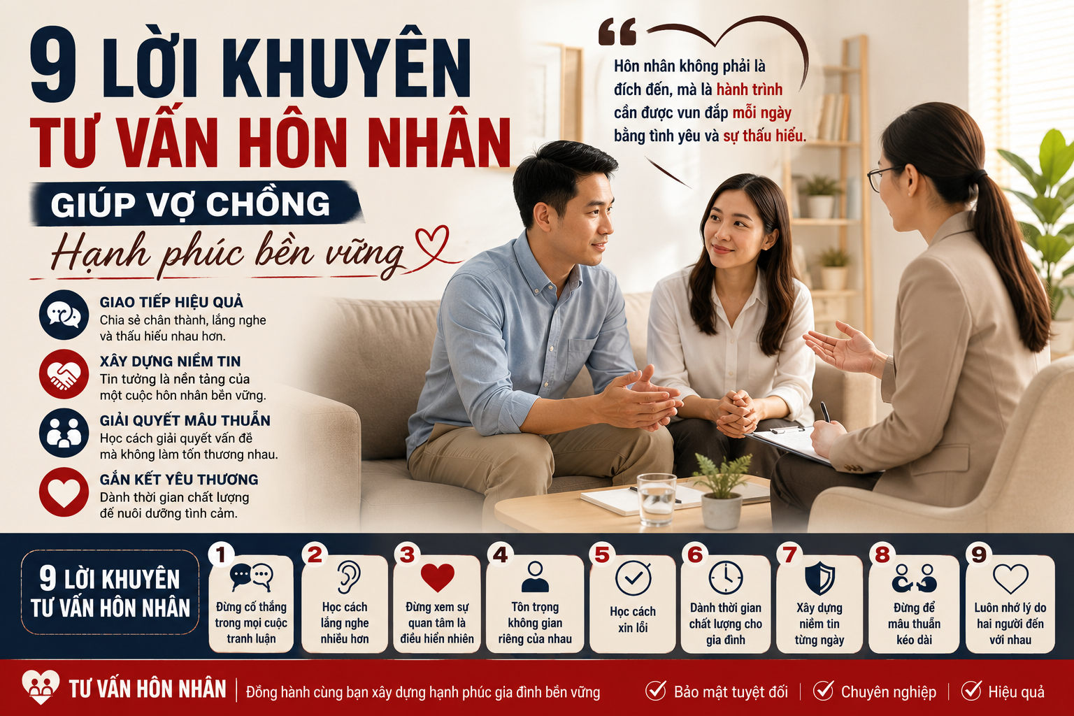 9 Lời Khuyên Tư Vấn Hôn Nhân
