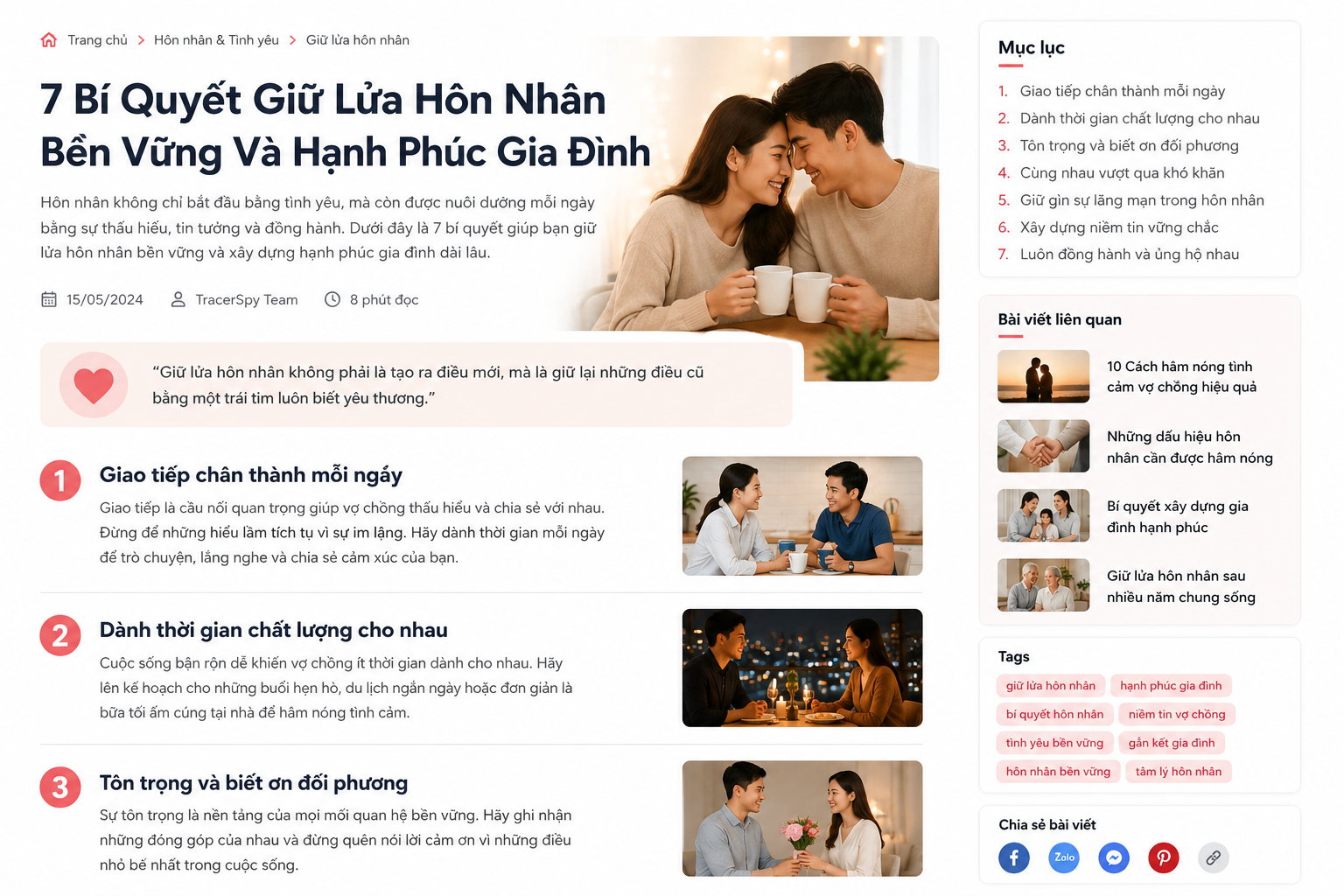 7 Bí Quyết Giữ Lửa Hôn Nhân Bền Vững