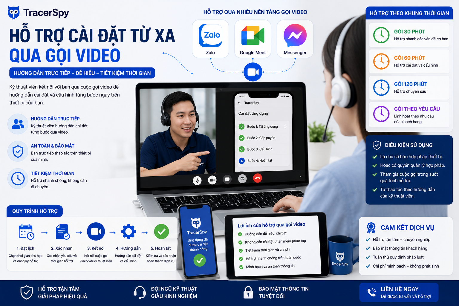 Hỗ Trợ Cài Đặt Qua Gọi Video 24/24