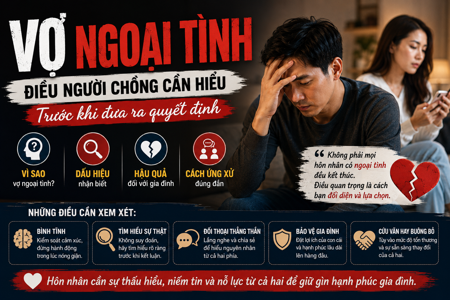 7 Dấu Hiệu Vợ Ngoại Tình