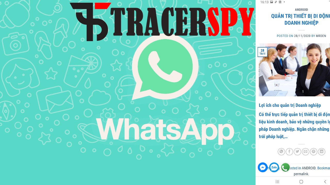 Tracerspy theo dõi tin nhắn what app