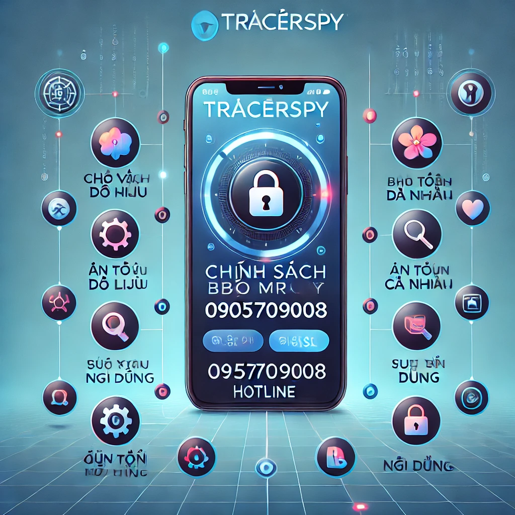 Chính sách bảo mật Tracerspy – bảo vệ dữ liệu cá nhân, mã hóa thông tin, bảo mật quyền riêng tư người dùng, giao diện phần mềm giám sát, hotline 0905709008.