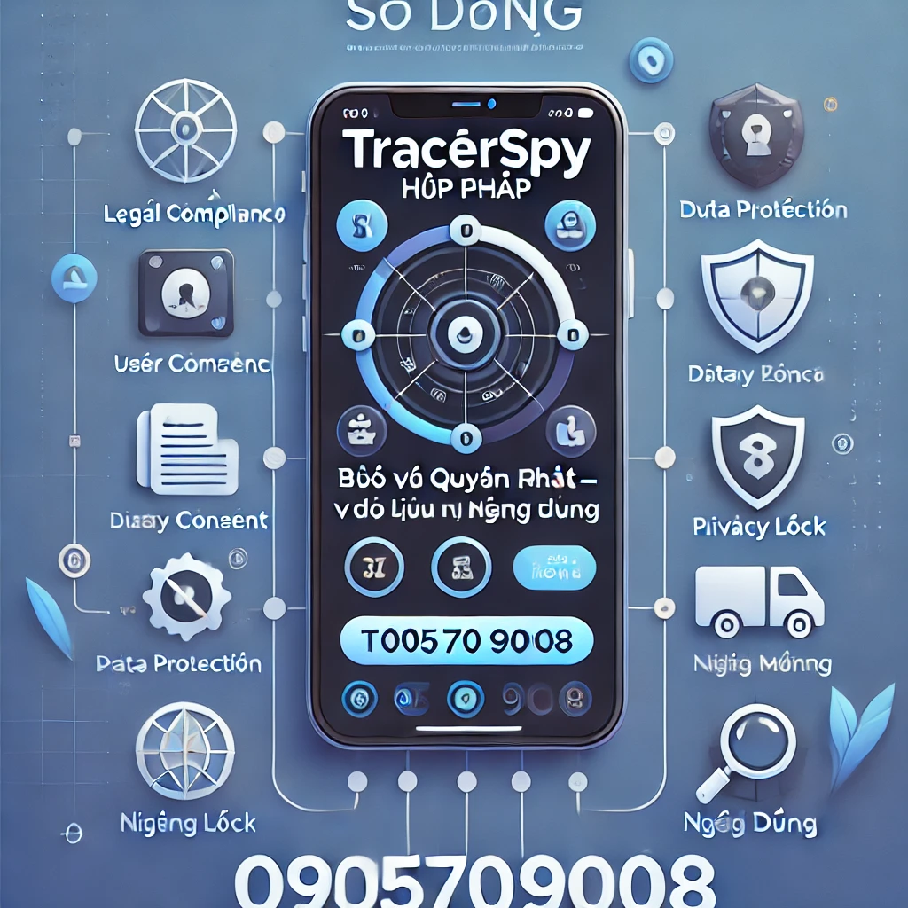 Sử dụng Tracerspy hợp pháp, bảo vệ quyền riêng tư, bảo mật dữ liệu cá nhân, giám sát thiết bị đúng luật, giao diện phần mềm Tracerspy, hotline 0905709008.