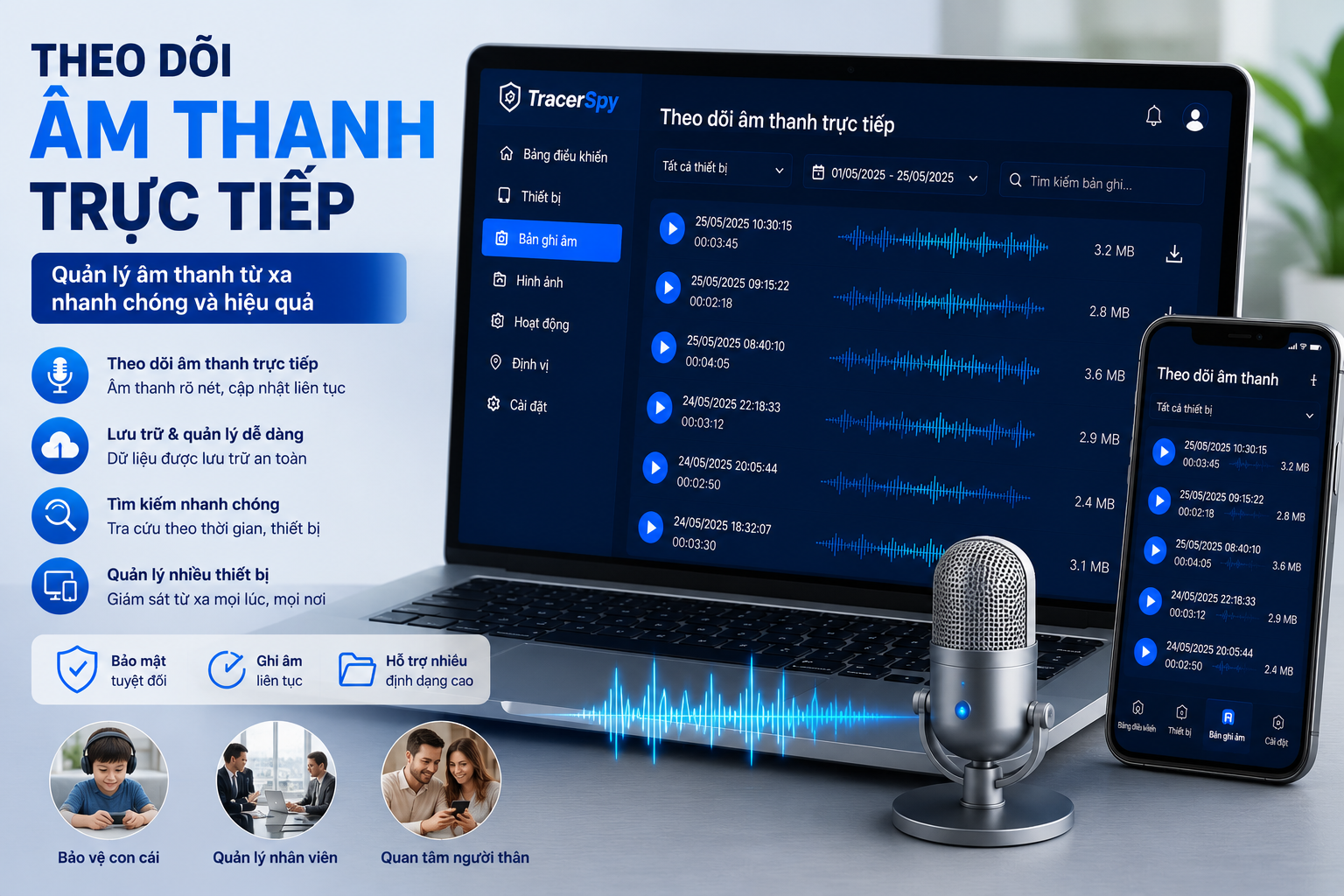 Nghe Âm Thanh Audio – Lắng nghe Từ Xa 24/24 hiệu quả!