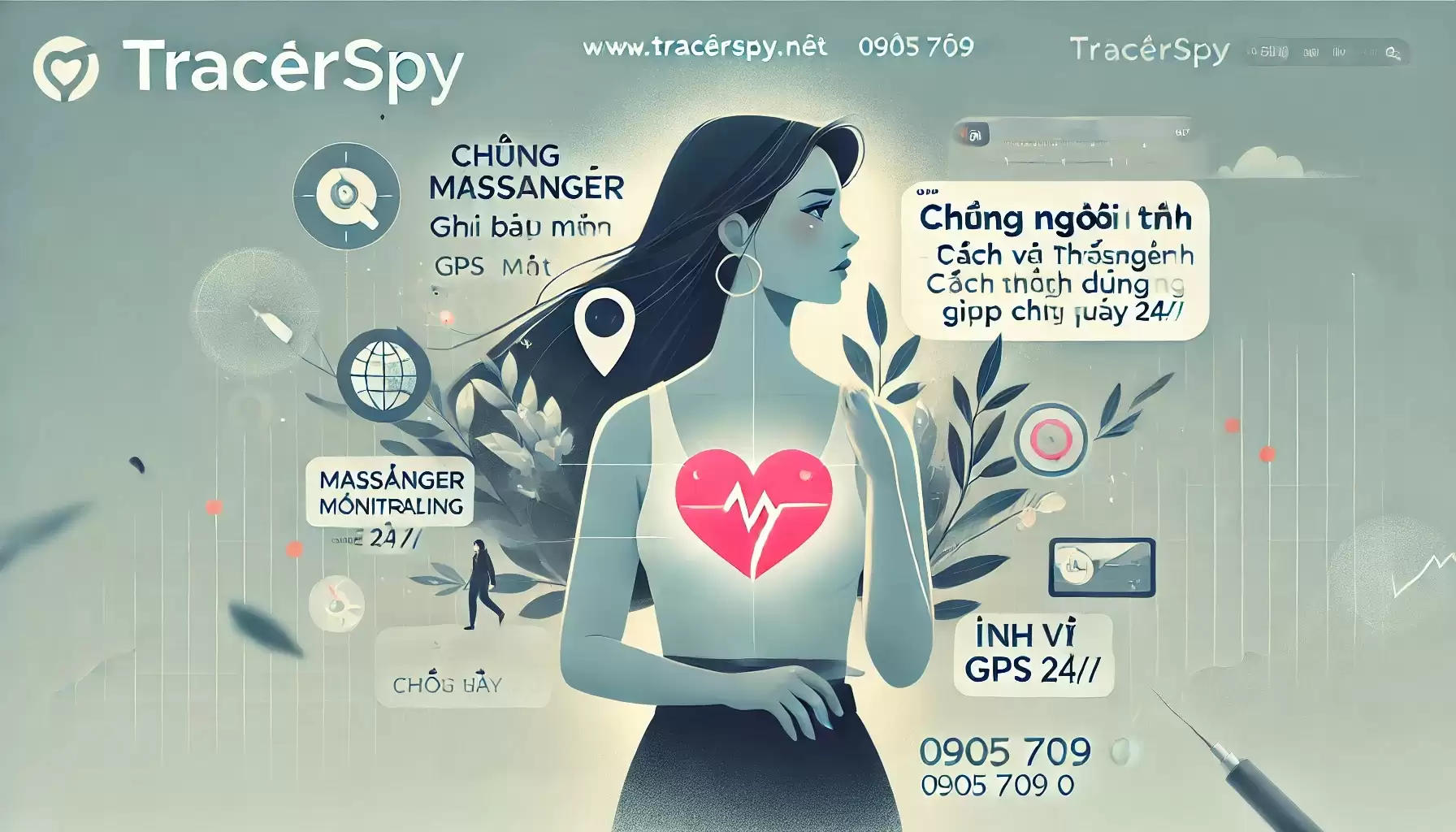 Người vợ thông minh sử dụng phần mềm Tracerspy để giám sát chồng ngoại tình, ghi âm, định vị GPS và cứu vãn cuộc hôn nhân.