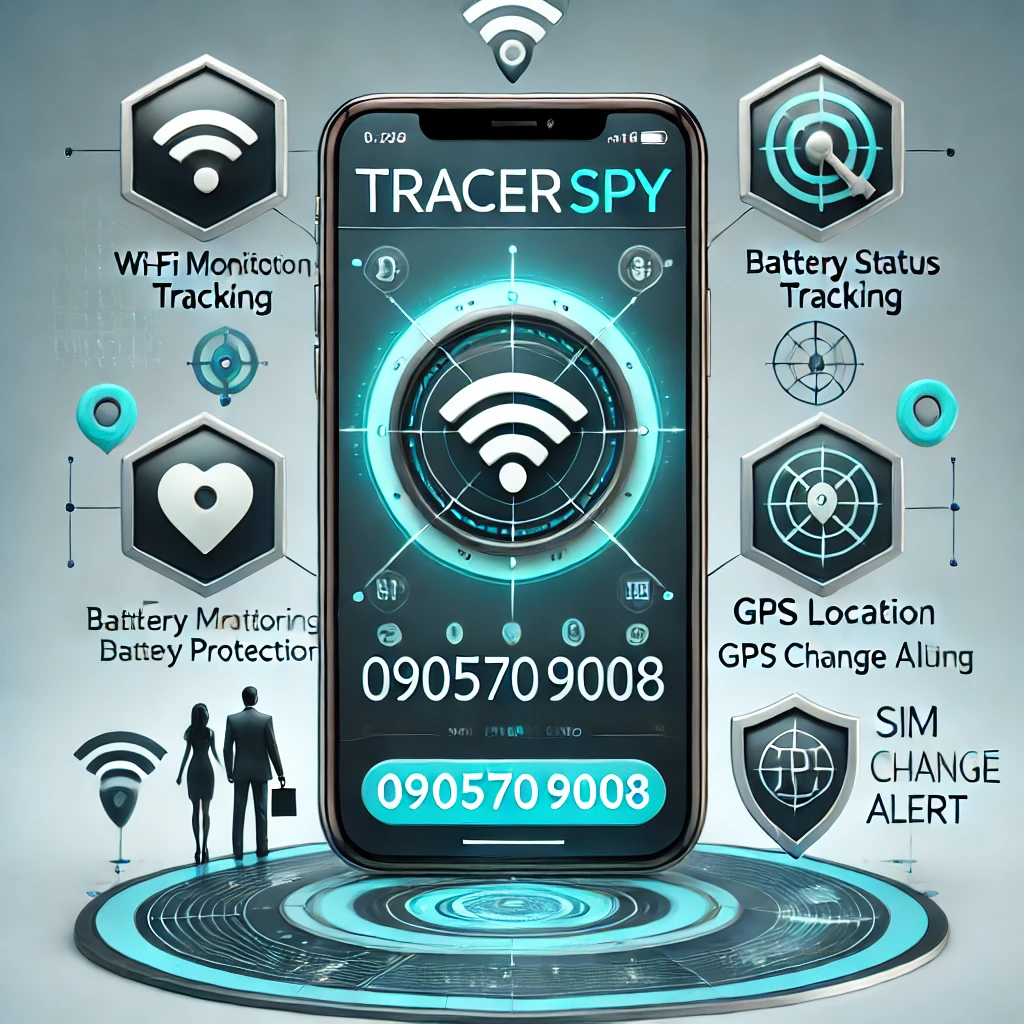 Ảnh đại diện Tracerspy – phần mềm giám sát Wi-Fi, trạng thái pin, định vị GPS và cảnh báo thay đổi SIM trên điện thoại từ xa. Bảo vệ dữ liệu cá nhân và hỗ trợ tìm kiếm thiết bị hiệu quả.