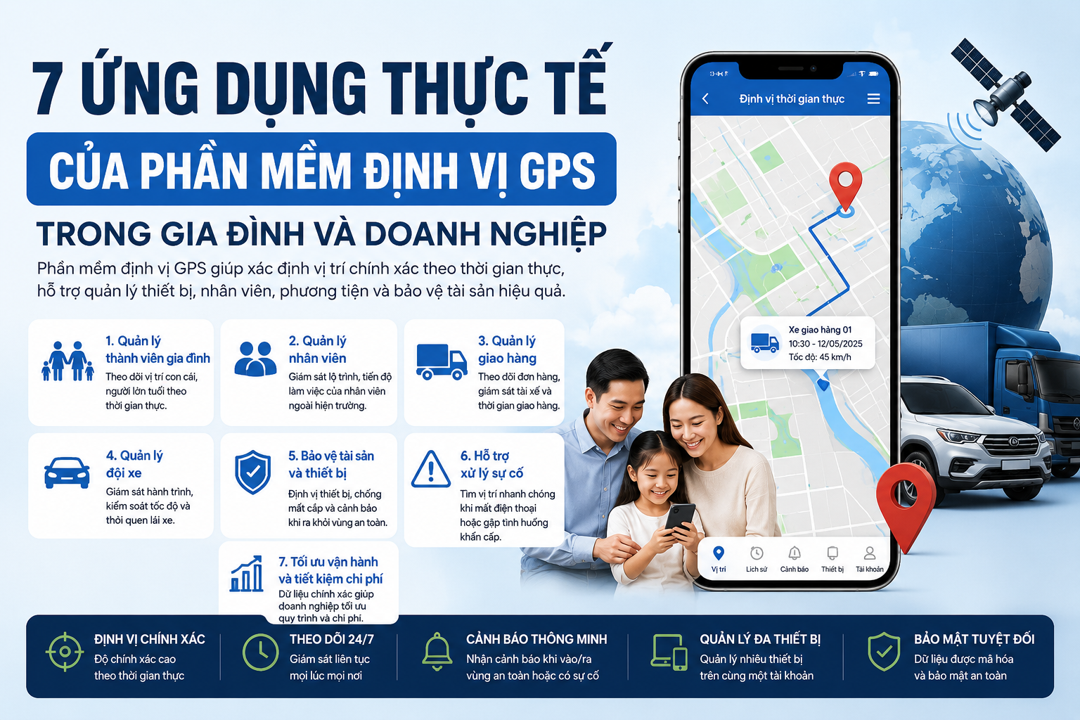 7 Ứng Dụng Thực Tế Của Phần Mềm Định Vị GPS Trong Gia Đình Và Doanh Nghiệp