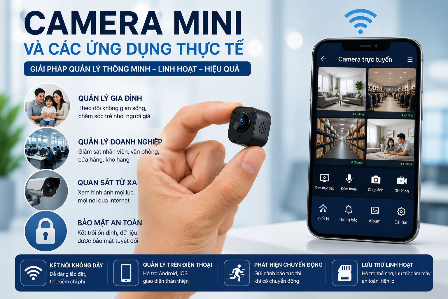 Camera Mini Và Các Ứng Dụng Thực Tế 2026 Trong Quản Lý Thiết Bị