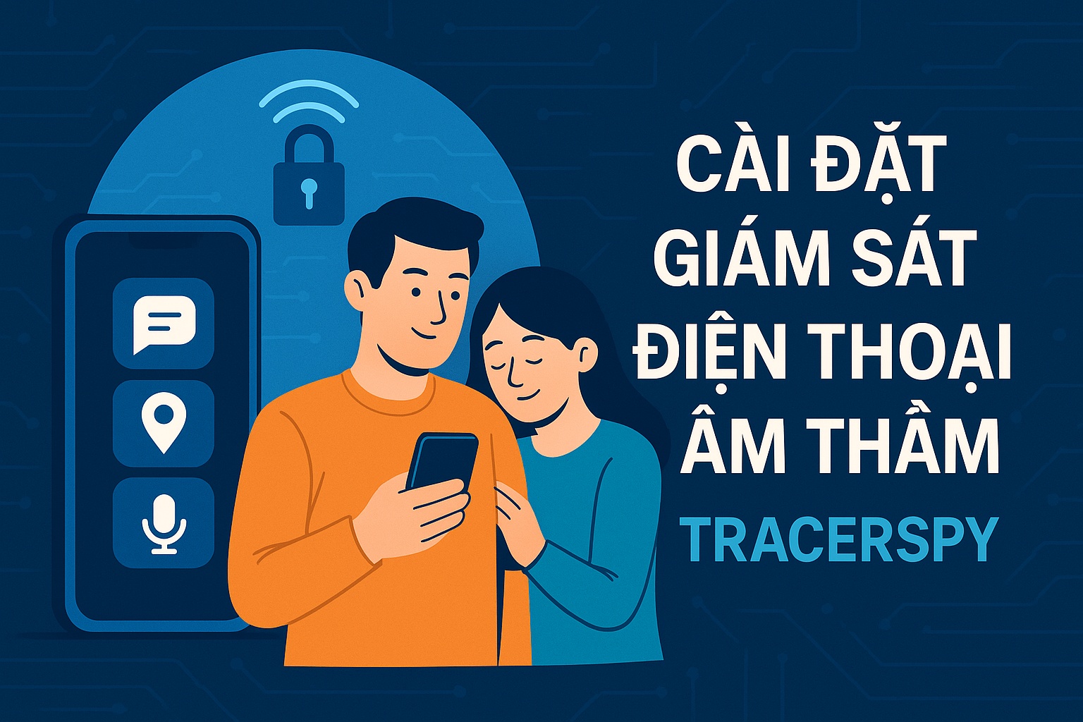 Hình đại diện cài đặt giám sát điện thoại âm thầm bằng công nghệ hiện đại