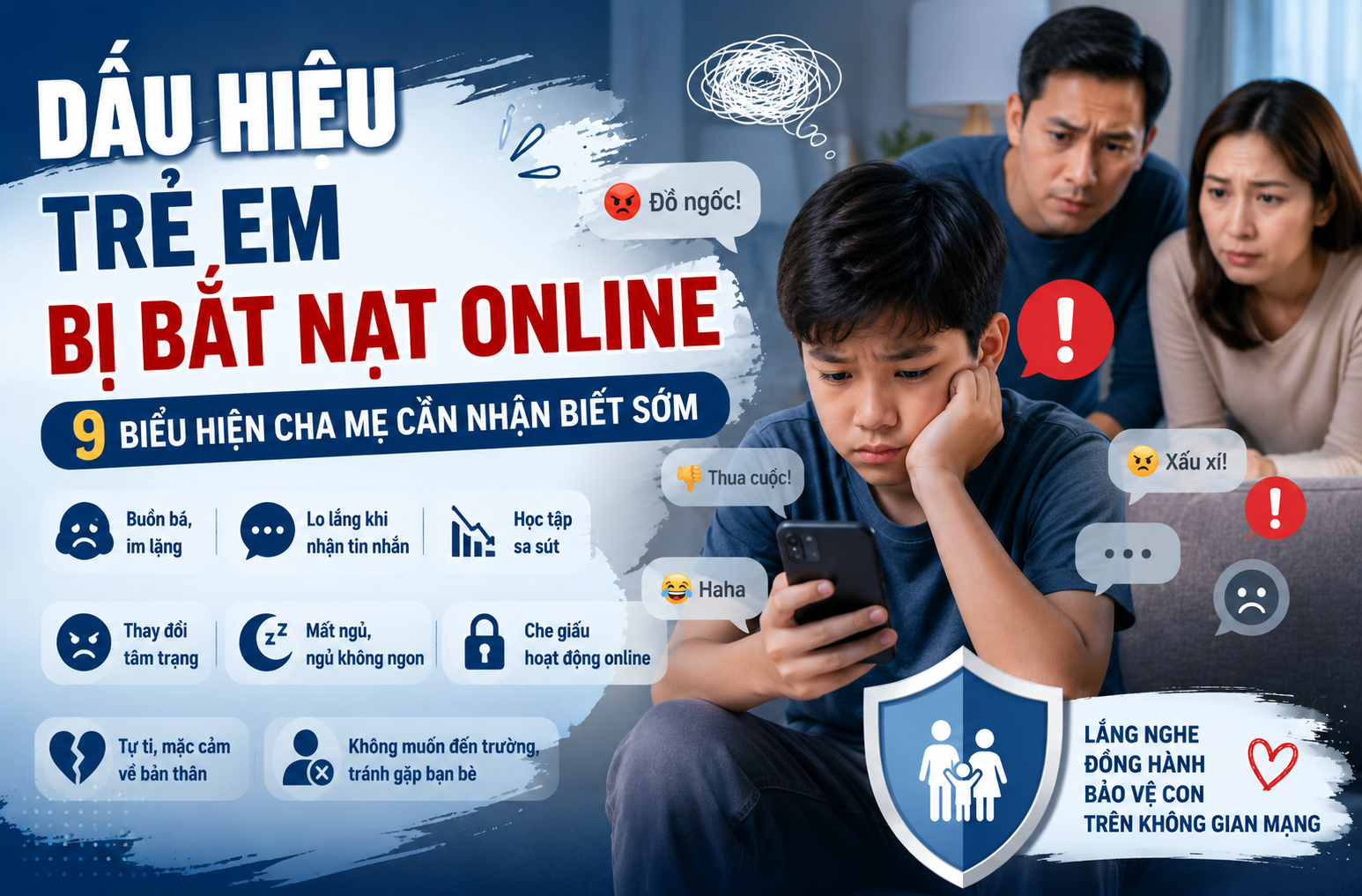 9 Dấu Hiệu Trẻ Em Bị Bắt Nạt Online