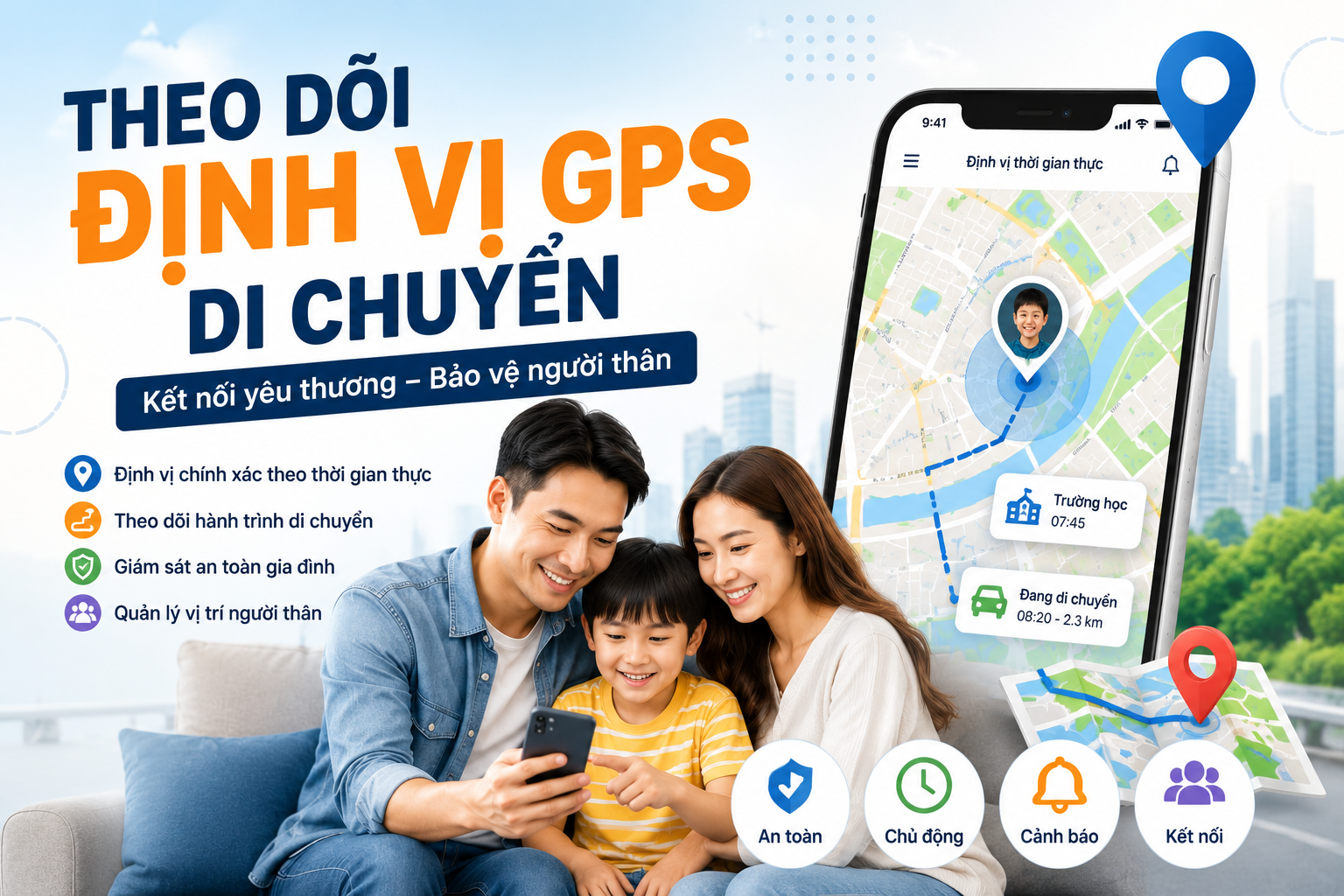 Theo dõi định vị GPS giúp bảo vệ gia đình, quản lý vị trí người thân và nâng cao an toàn trong cuộc sống hiện đại.