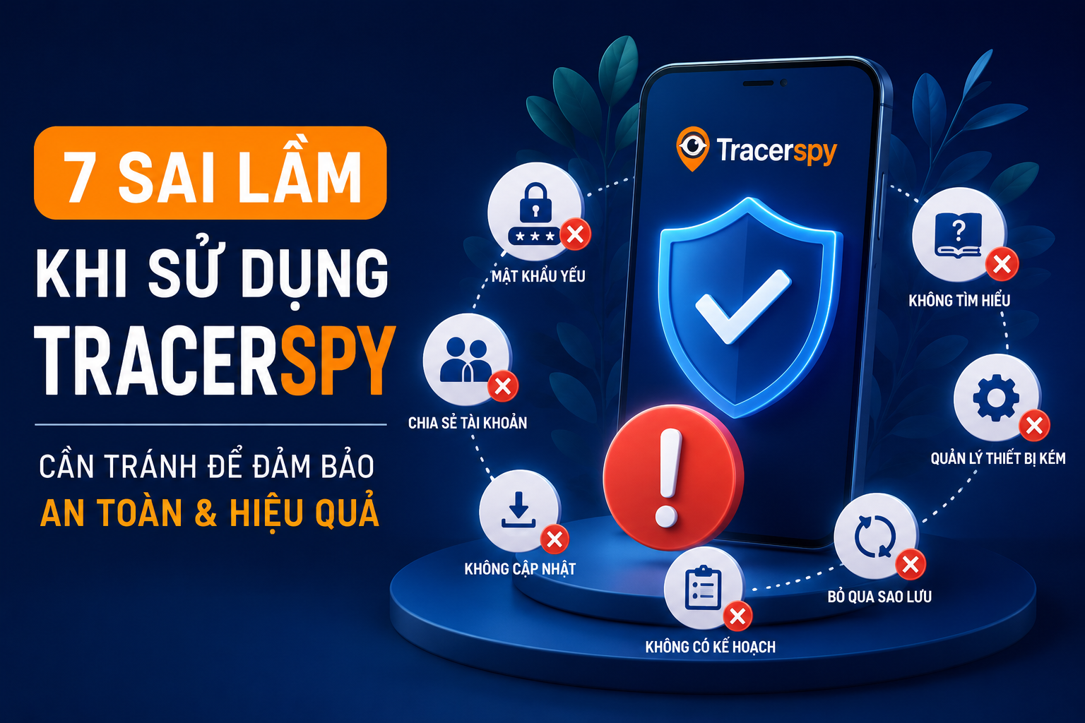 7 sai lầm khi sử dụng Tracerspy cần tránh để sử dụng Tracerspy đúng cách, bảo mật tài khoản và quản lý thiết bị an toàn.