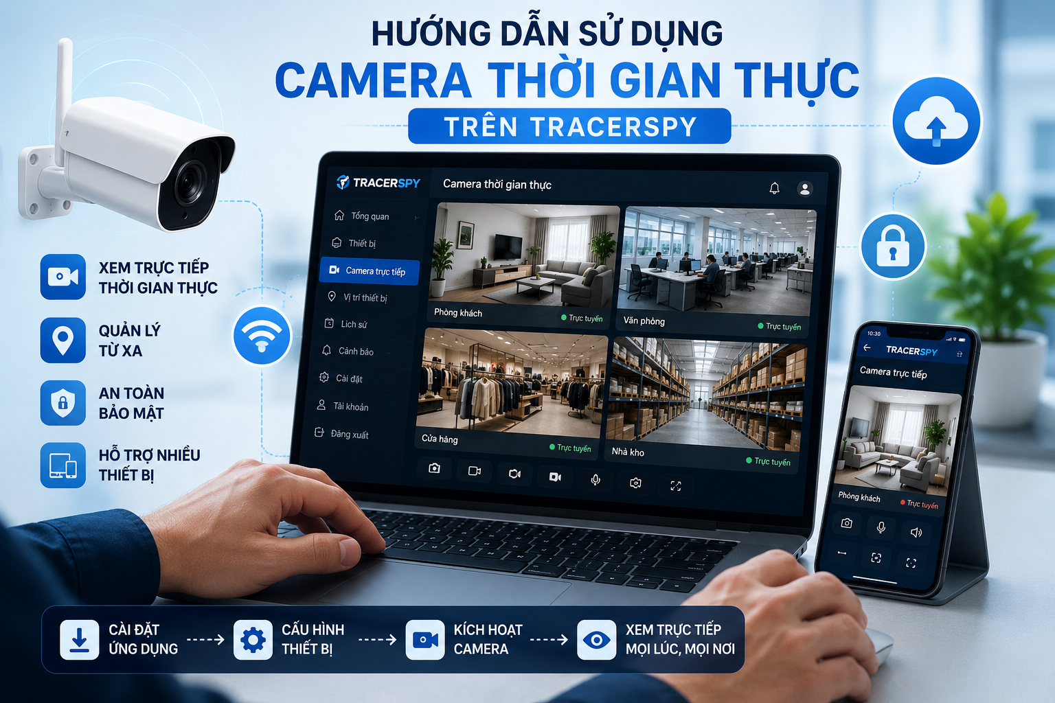 Hướng Dẫn Sử Dụng Tính Năng Camera Thời Gian Thực Trên TracerSpy