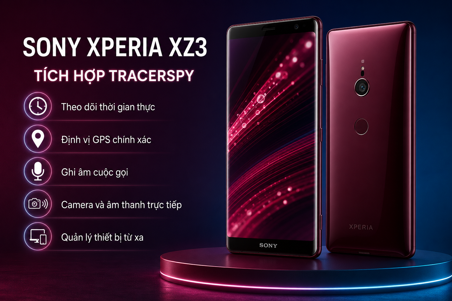 Sony Xperia XZ3 tích hợp TracerSpy hỗ trợ quản lý thiết bị từ xa