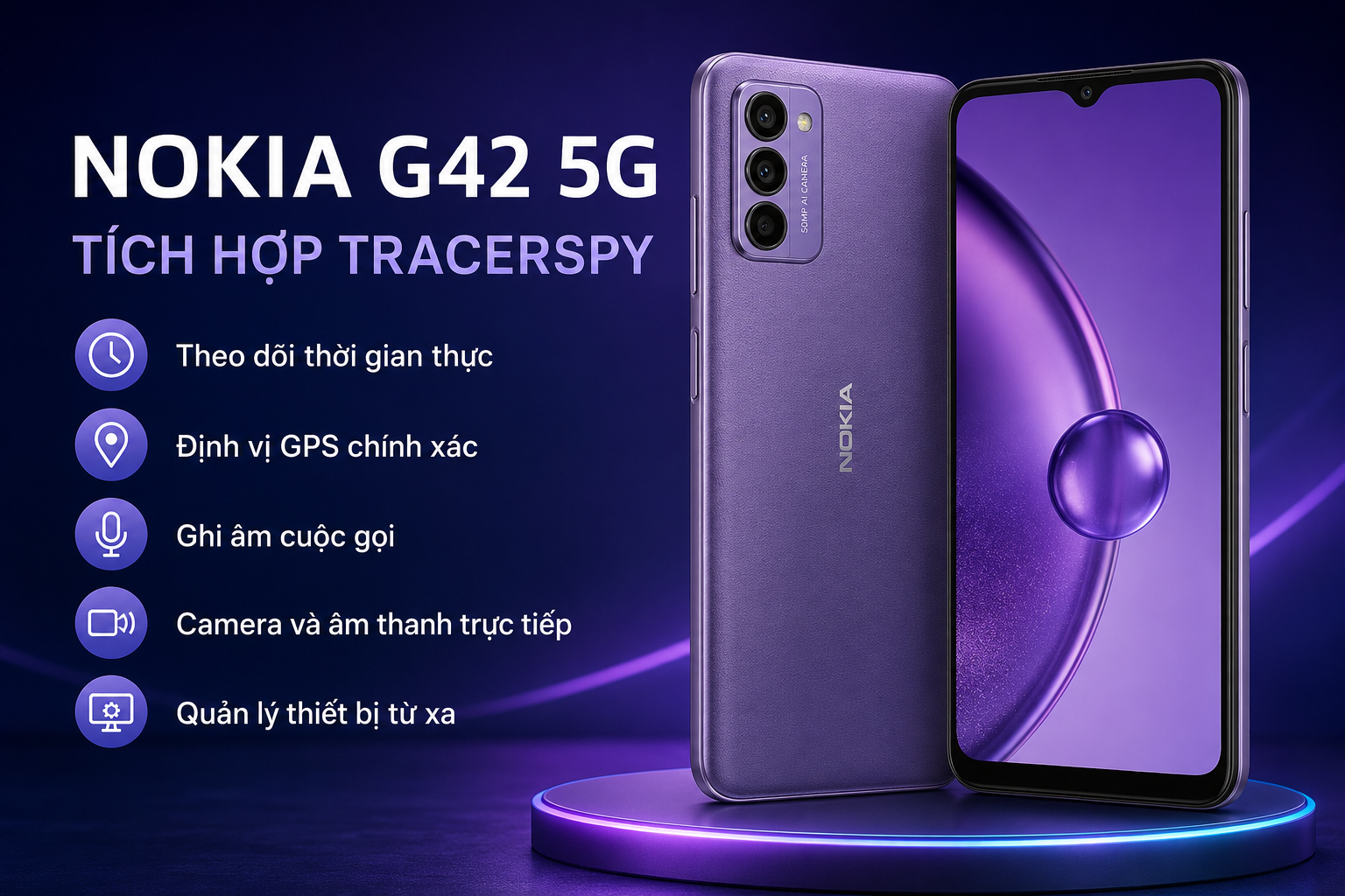 Nokia G42 5G tích hợp TracerSpy hỗ trợ quản lý thiết bị từ xa