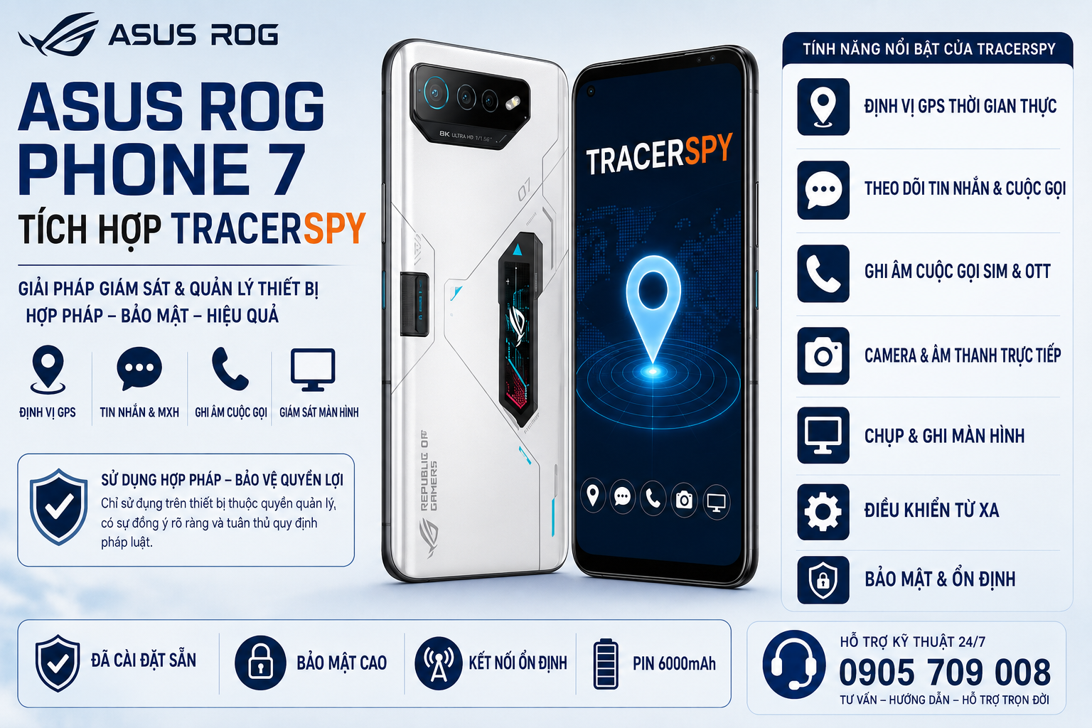 ASUS ROG Phone 5 tích hợp TracerSpy với các tính năng quản lý thiết bị