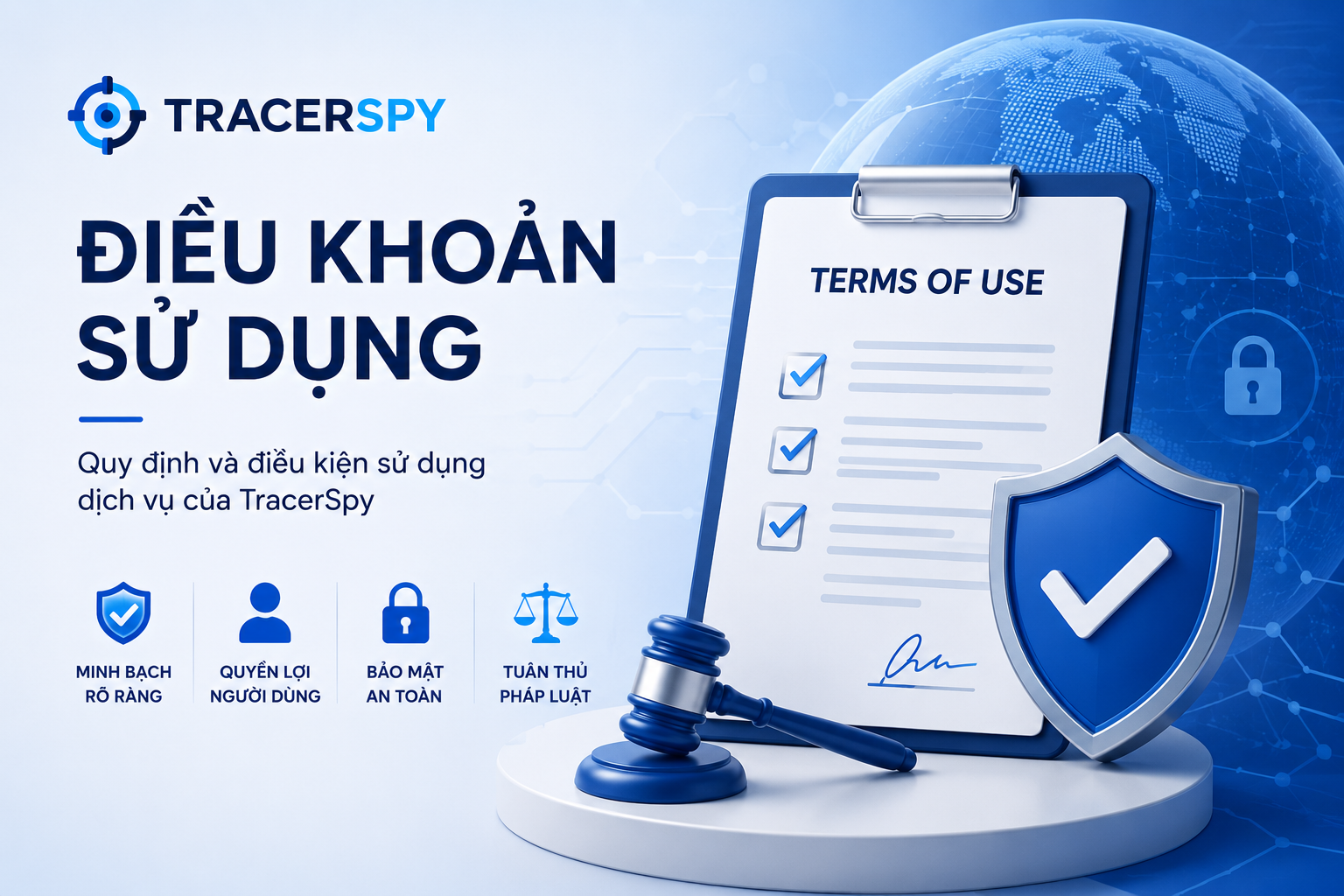 Bộ khung pháp lý,Điều khoản sử dụng TracerSpy