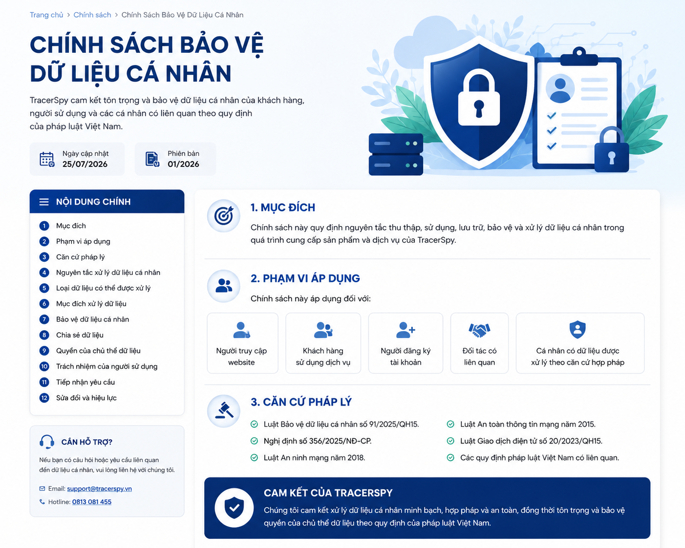 Chính Sách Bảo Vệ Dữ Liệu Cá Nhân