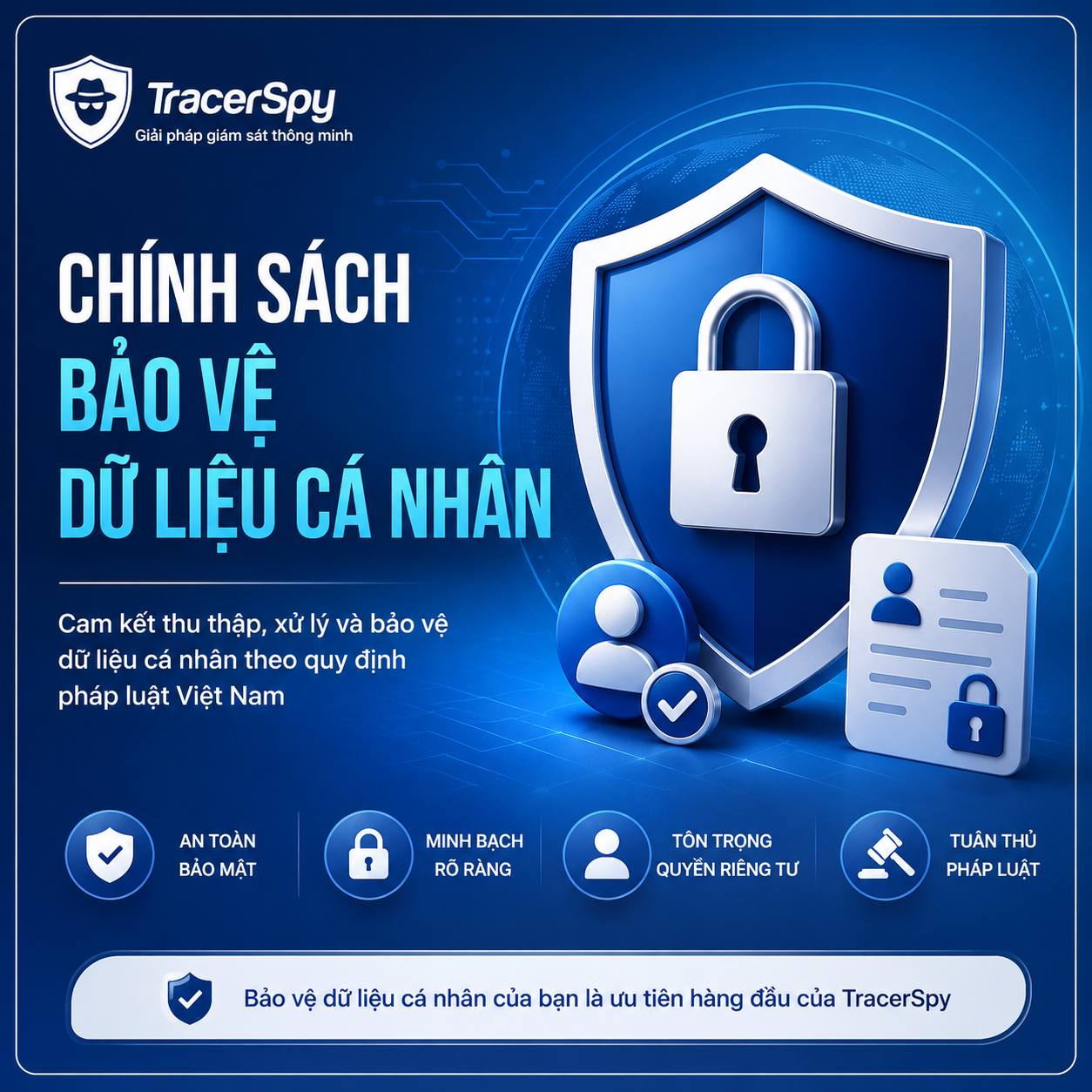 Chính sách bảo vệ dữ liệu cá nhân TracerSpy theo pháp luật Việt Nam
