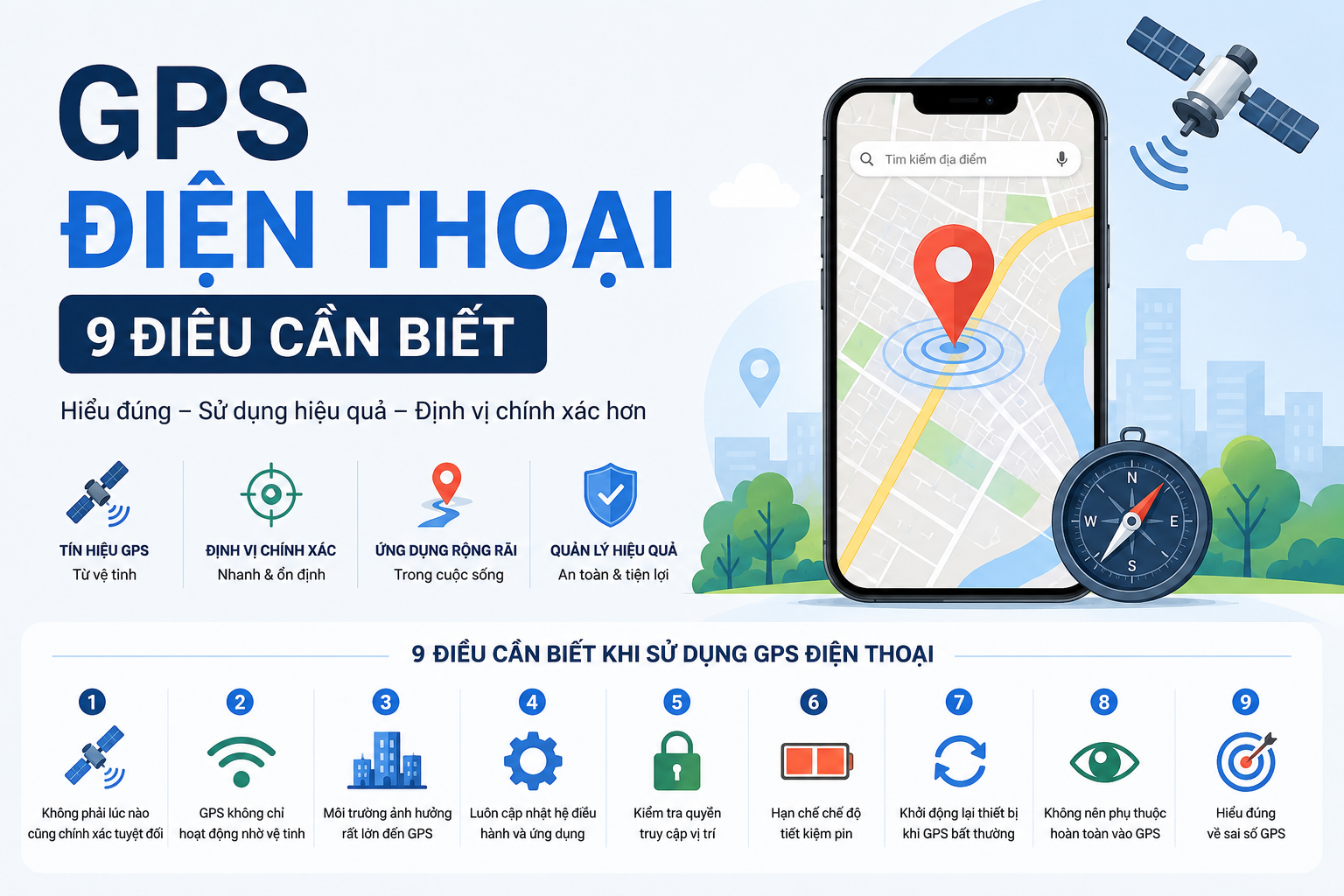 GPS Điện Thoại: 9 Điều Cần Biết