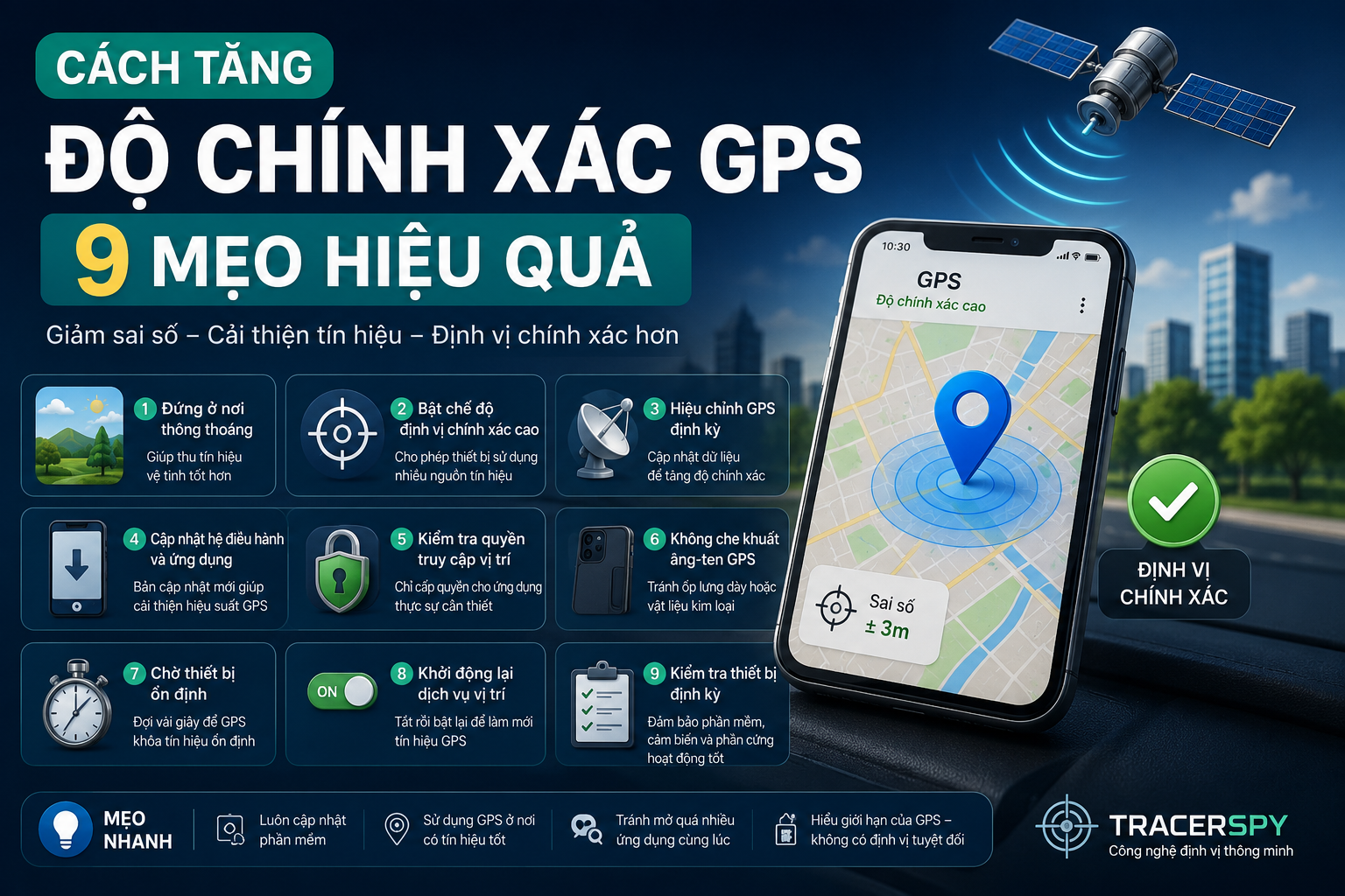 Cách Tăng Độ Chính Xác GPS: 9 Mẹo Hiệu Quả