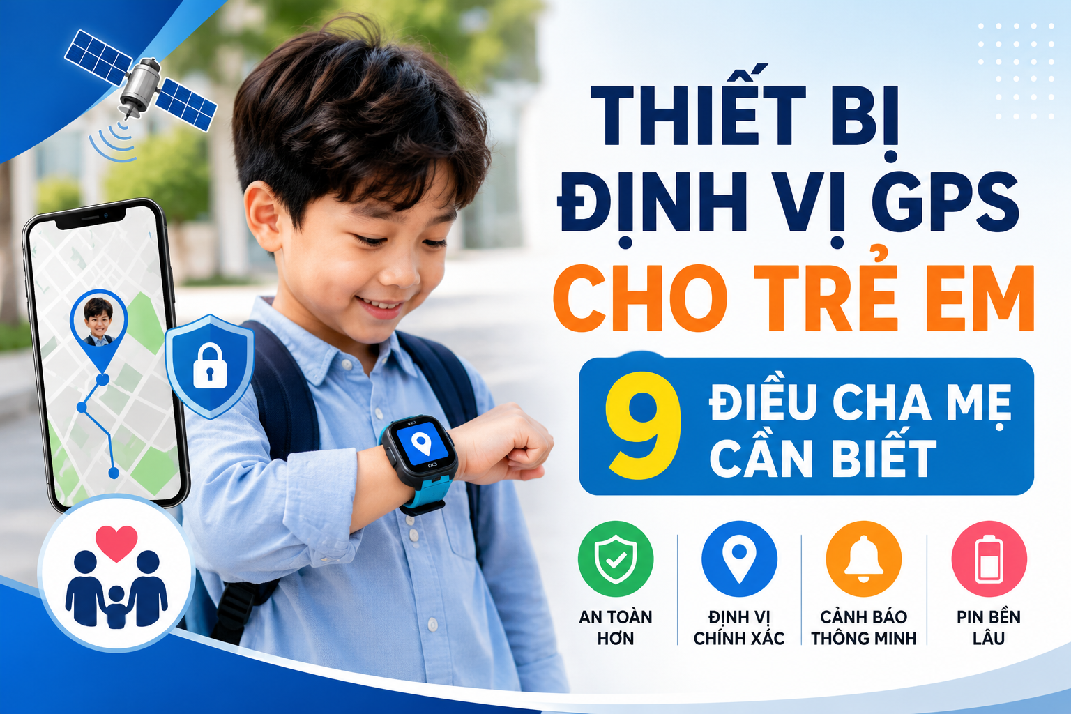 Thiết bị định vị GPS cho trẻ em với đồng hồ định vị giúp hỗ trợ xác định vị trí, tăng cường an toàn và mang lại sự an tâm cho cha mẹ.