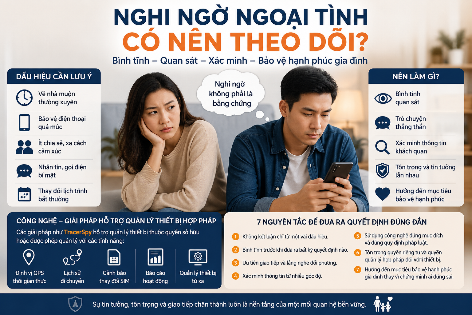 Nghi Ngờ Ngoại Tình Có Nên Theo Dõi? 7 Điều Cần Cân Nhắc