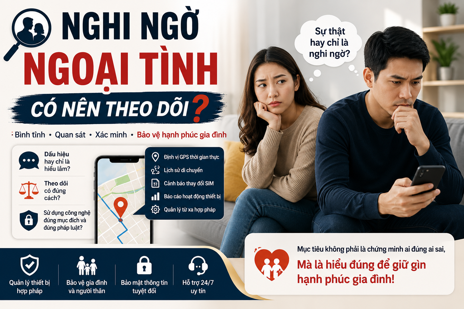 Nghi ngờ ngoại tình có nên theo dõi? Bình tĩnh quan sát, xác minh khách quan và bảo vệ hạnh phúc gia đình