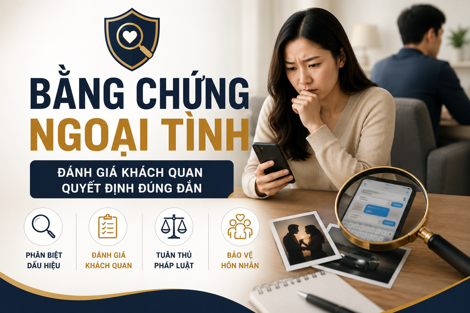 Bằng chứng ngoại tình được đánh giá khách quan để bảo vệ hôn nhân và đưa ra quyết định đúng đắn.