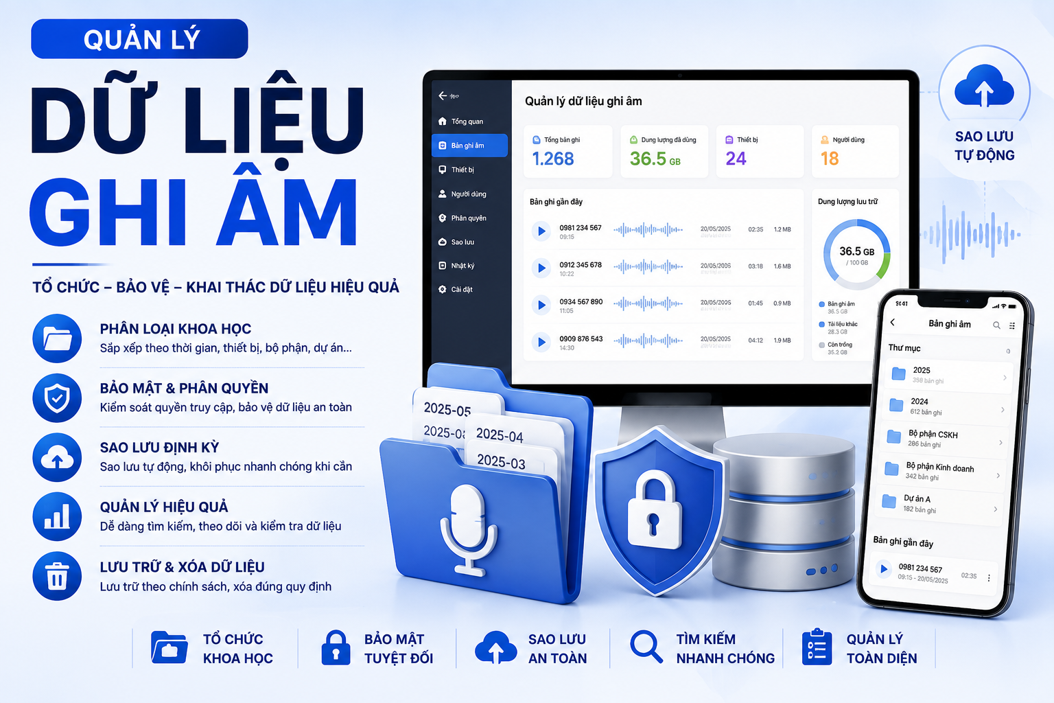 Quản Lý Dữ Liệu Ghi Âm: 10 Nguyên Tắc Giúp Bảo Vệ Và Tổ Chức Dữ Liệu Hiệu Quả
