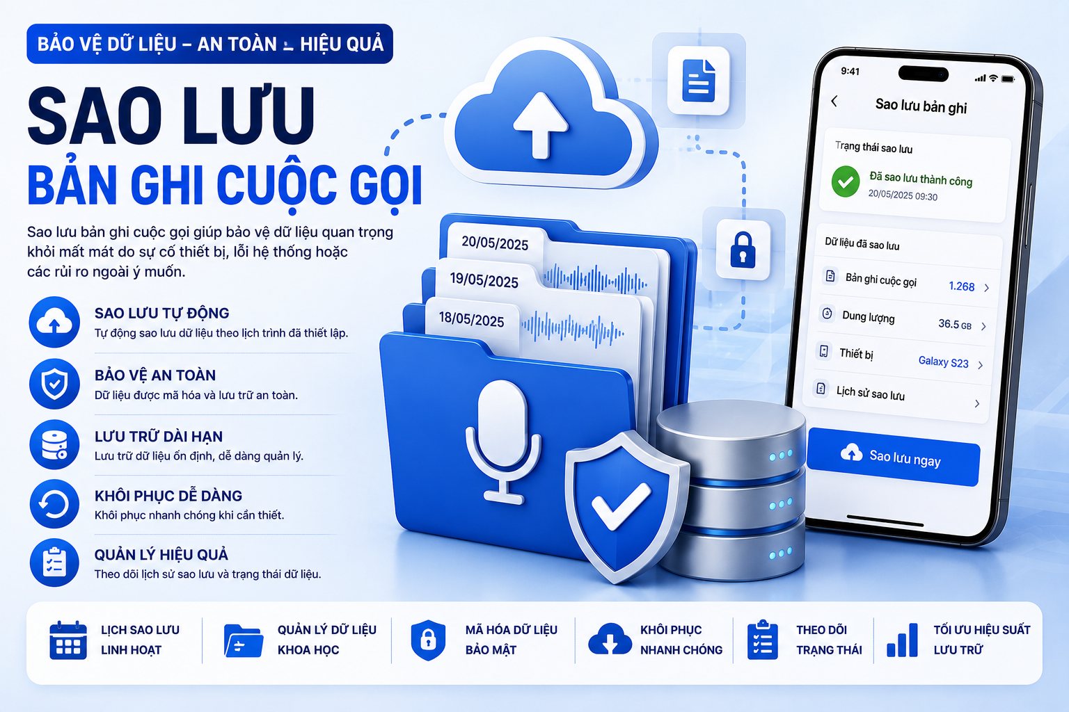 Sao Lưu Bản Ghi Cuộc Gọi: 10 Giải Pháp Bảo Vệ Dữ Liệu Ghi Âm An Toàn Và Hiệu Quả