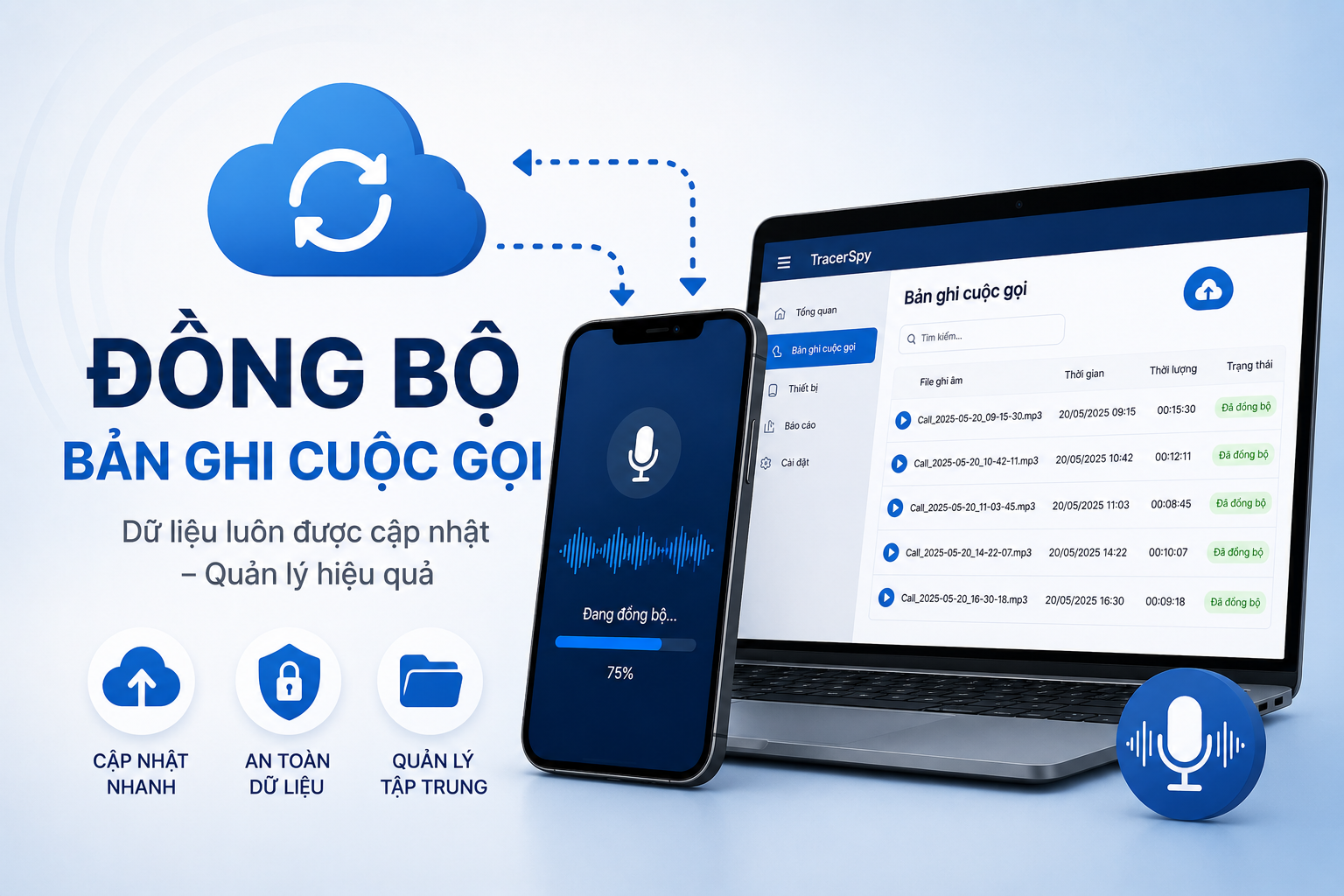 Đồng bộ bản ghi cuộc gọi bằng TracerSpy