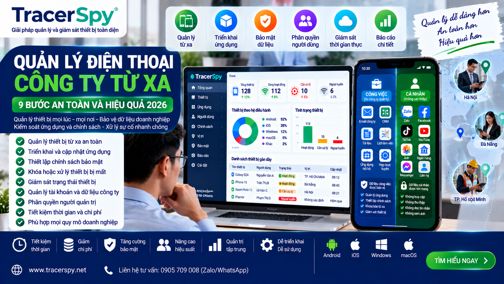 Quản Lý Điện Thoại Công Ty Từ Xa: 9 Bước An Toàn Và Hiệu Quả 2026
