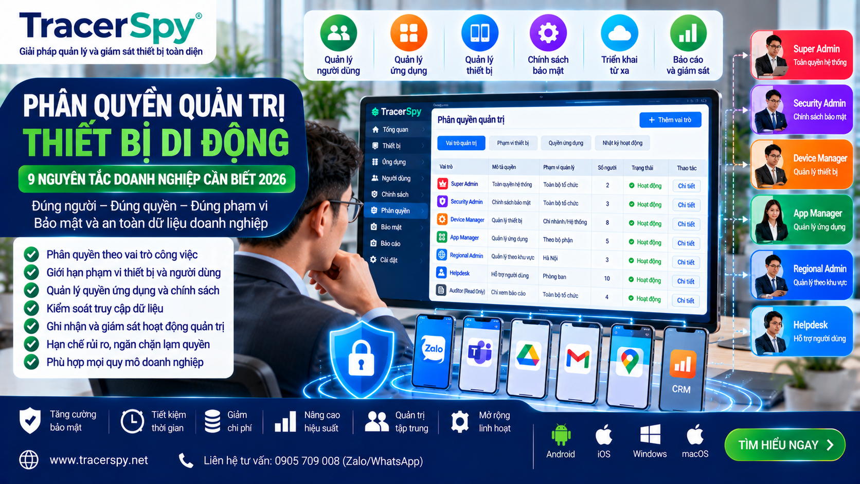 RBAC phân quyền quản trị MDM và thiết bị di động doanh nghiệp