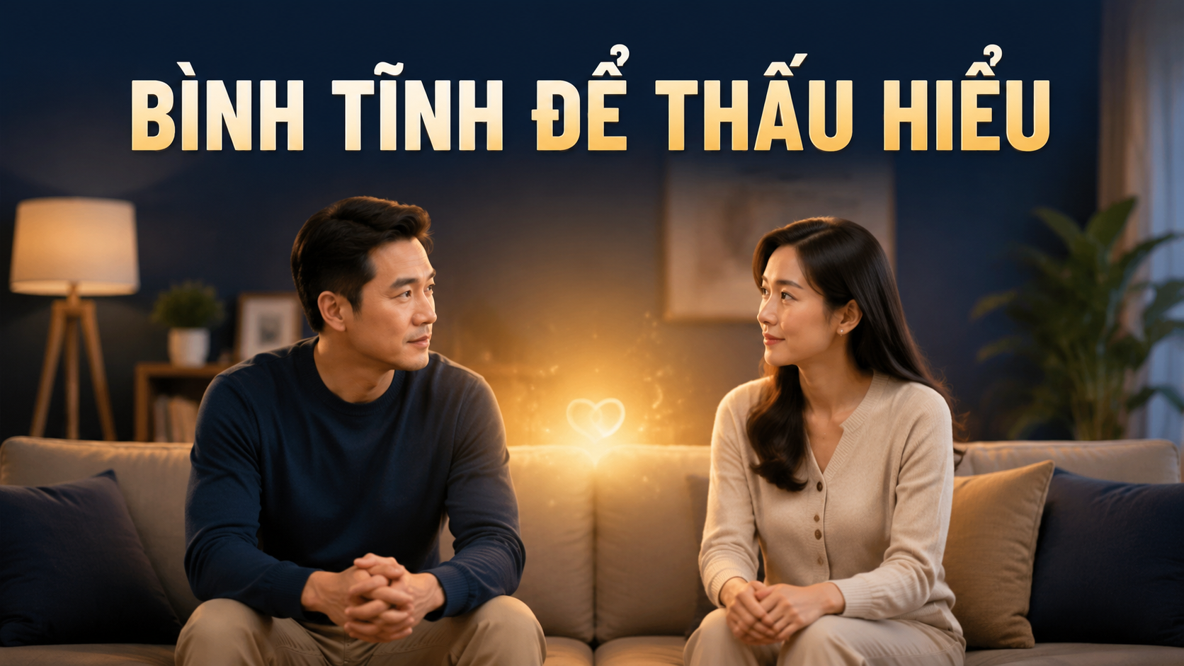 Vợ chồng bình tĩnh trò chuyện khi xảy ra căng thẳng