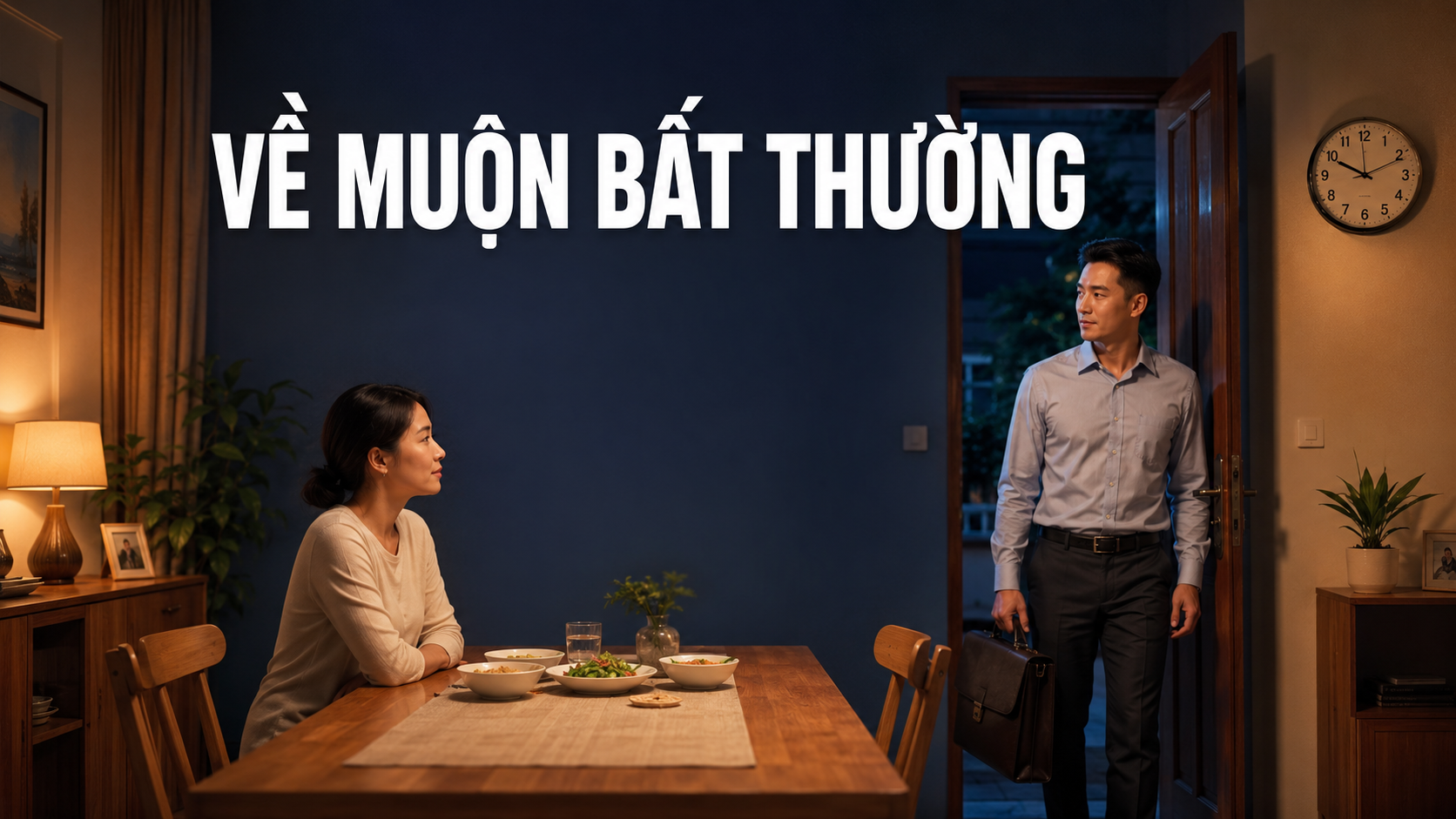 Người chồng về muộn bất thường khiến vợ lo lắng