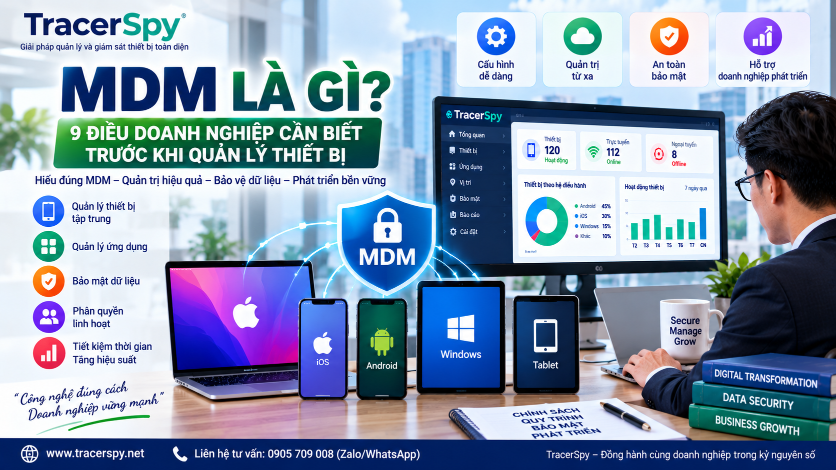 MDM Là Gì? 9 Điều Doanh Nghiệp Cần Biết Trước Khi Quản Lý Thiết Bị