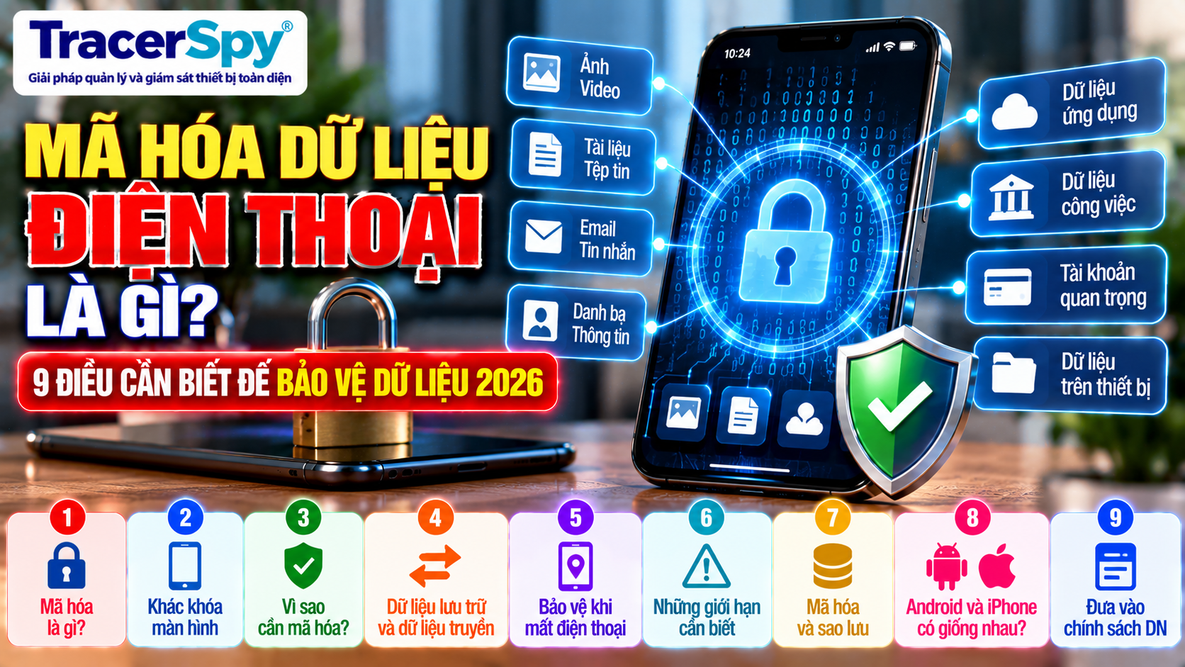 Mã Hóa Dữ Liệu Điện Thoại Là Gì? 9 Điều Cần Biết Để Bảo Vệ Dữ Liệu 2026