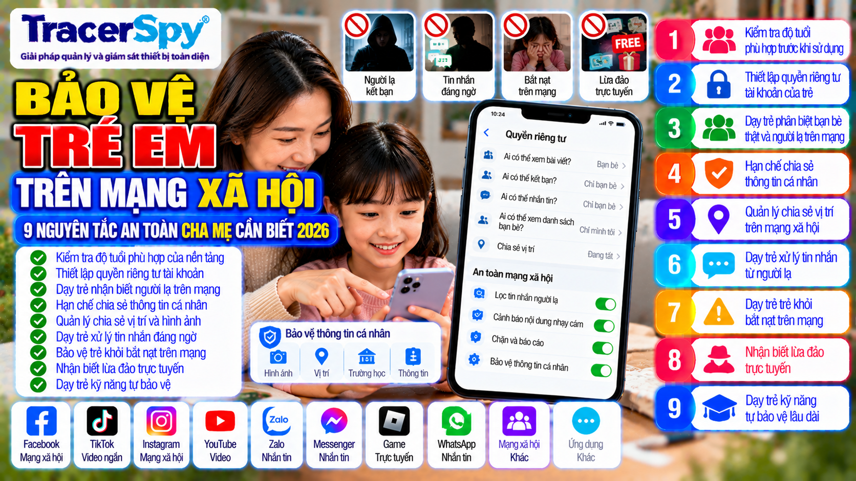 Bảo Vệ Trẻ Em Trên Mạng Xã Hội: 9 Nguyên Tắc An Toàn 2026