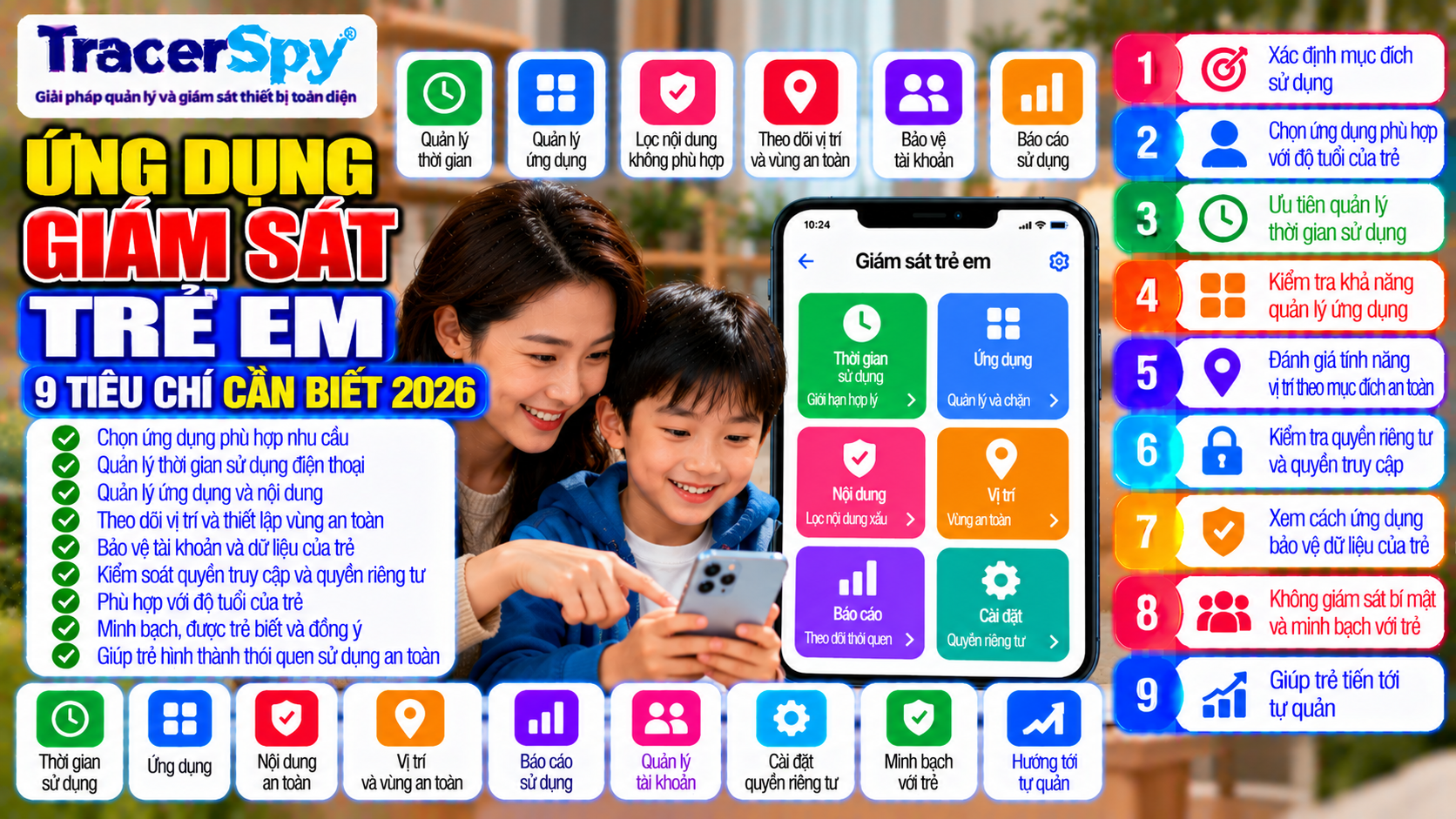 Ứng Dụng Giám Sát Trẻ Em: 9 Tiêu Chí Cha Mẹ Cần Biết 2026