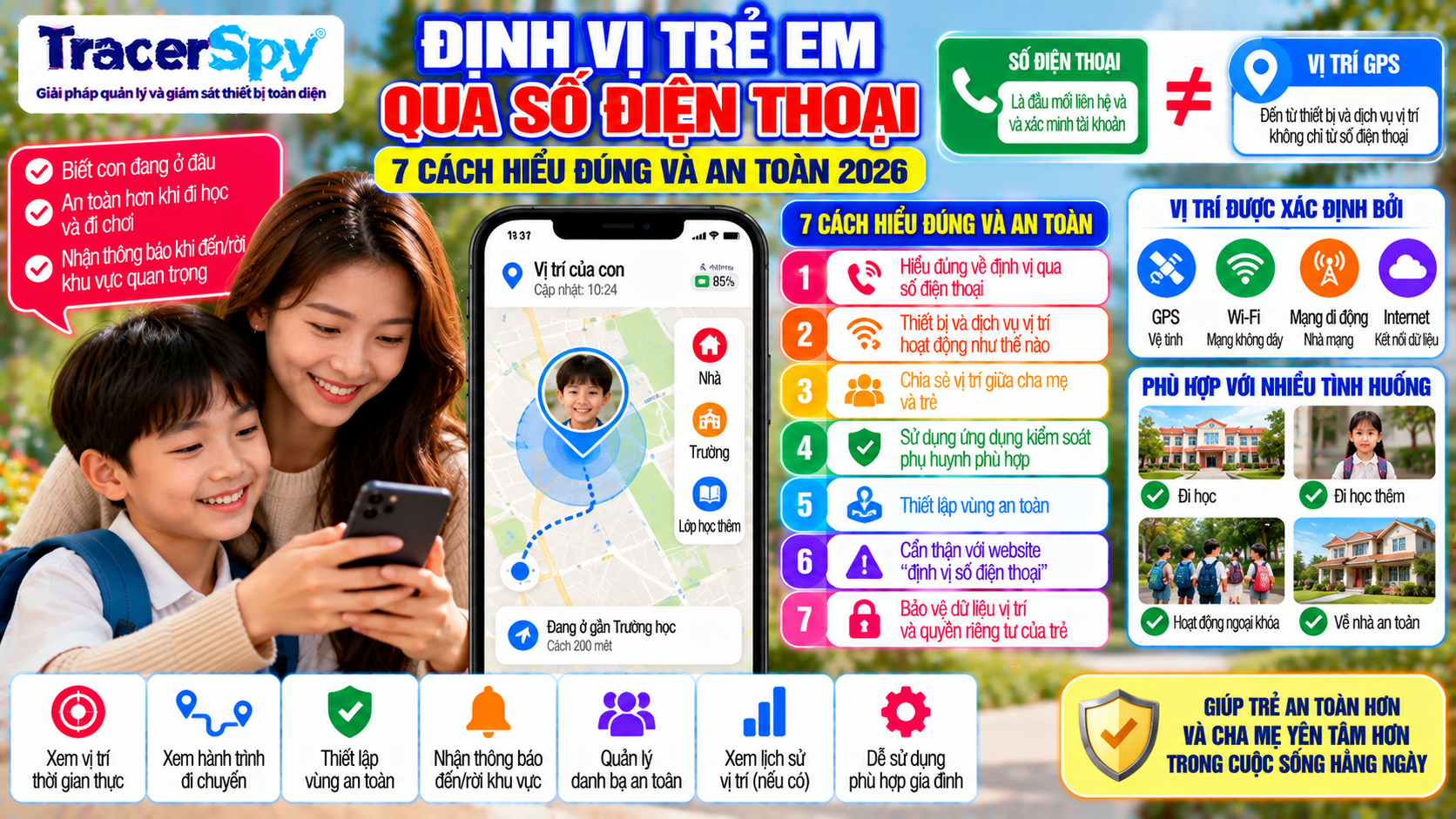 Định Vị Trẻ Em Qua Số Điện Thoại: 7 Cách Hiểu Đúng Và An Toàn 2026
